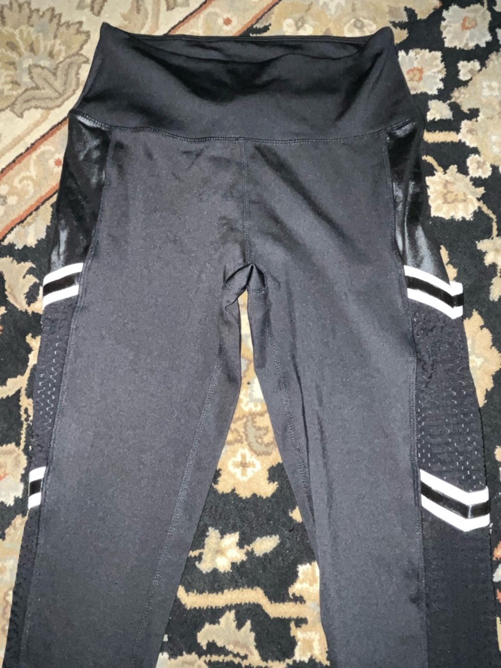 BCBGeneration Black Leggings with White Stripe Side Detail - Picture 2 of 6